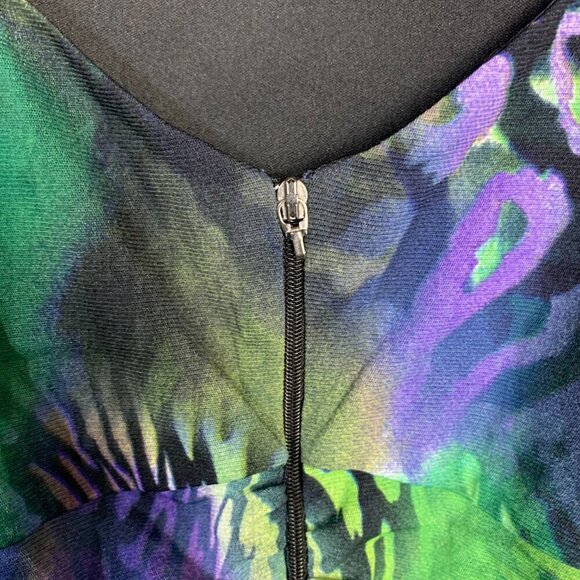 Vintage Y2K Sheer Animal Print Babydoll Empire Waist Long Sleeve Blouse - Picture 13 of 13